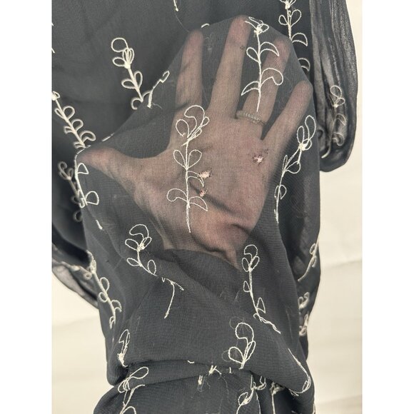 VTG David Dart Midi Dress Women XS Black Whimsygoth Dark Romance Vampire Witchy - Picture 6 of 8